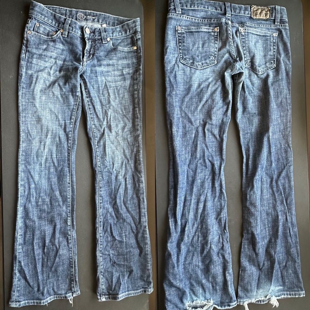 bebe Flare Women's Jeans in Classic Blue